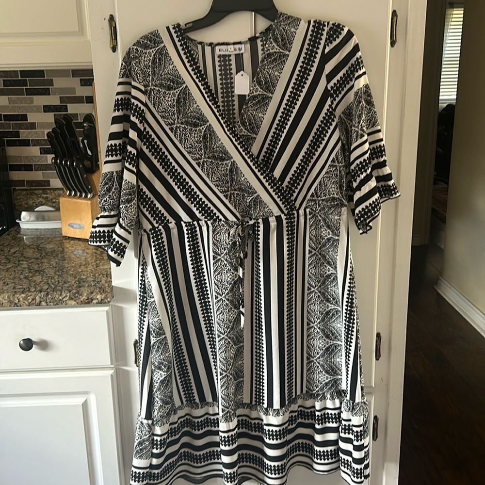 NWT Black and White Dress